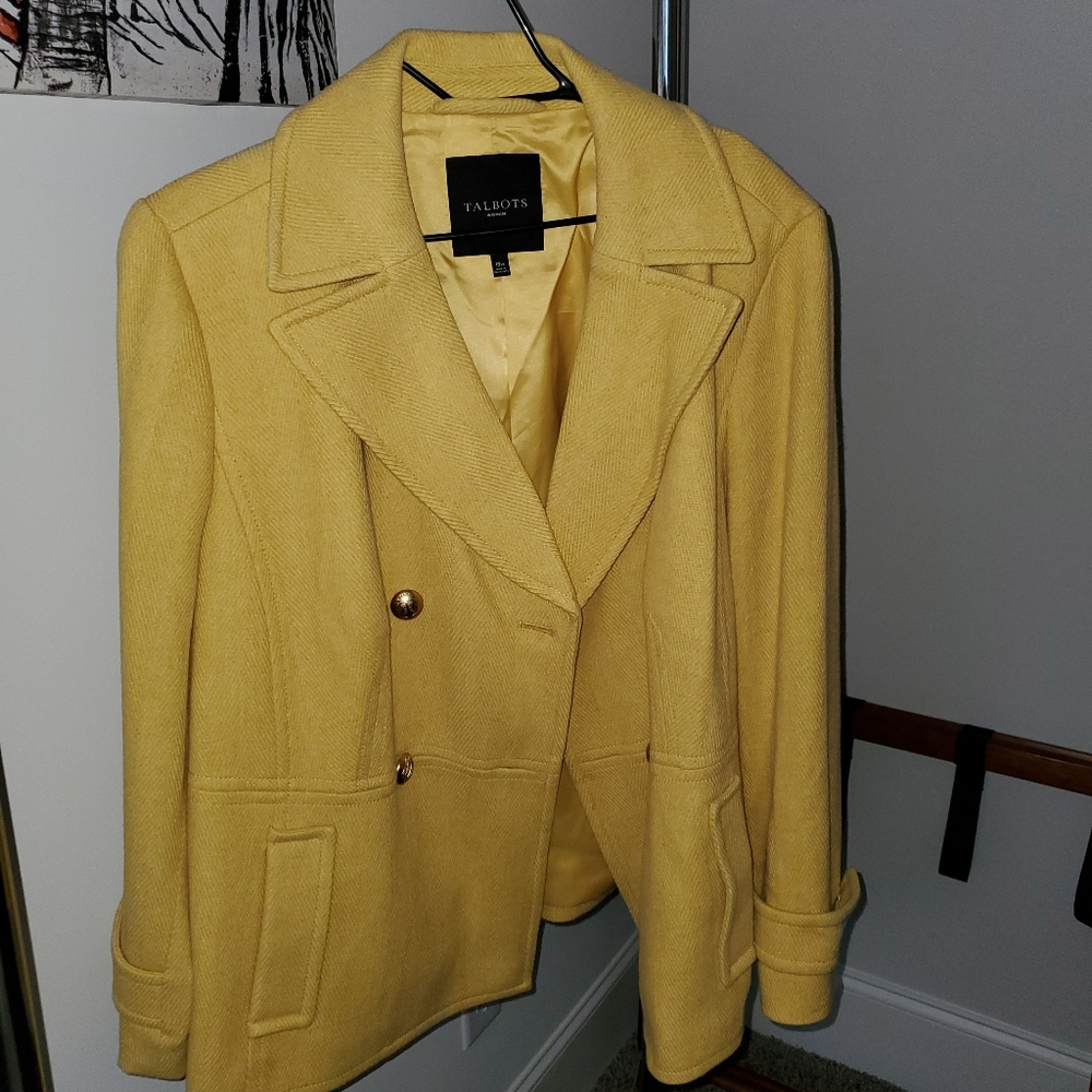Talbots Herringbone Pea Coat, 18W